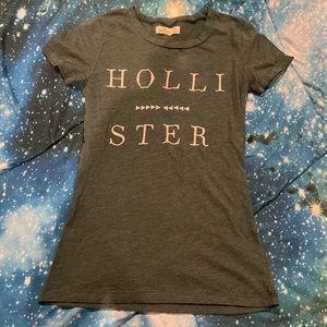 Hollister Forest Green Embroidered Tee Shirt